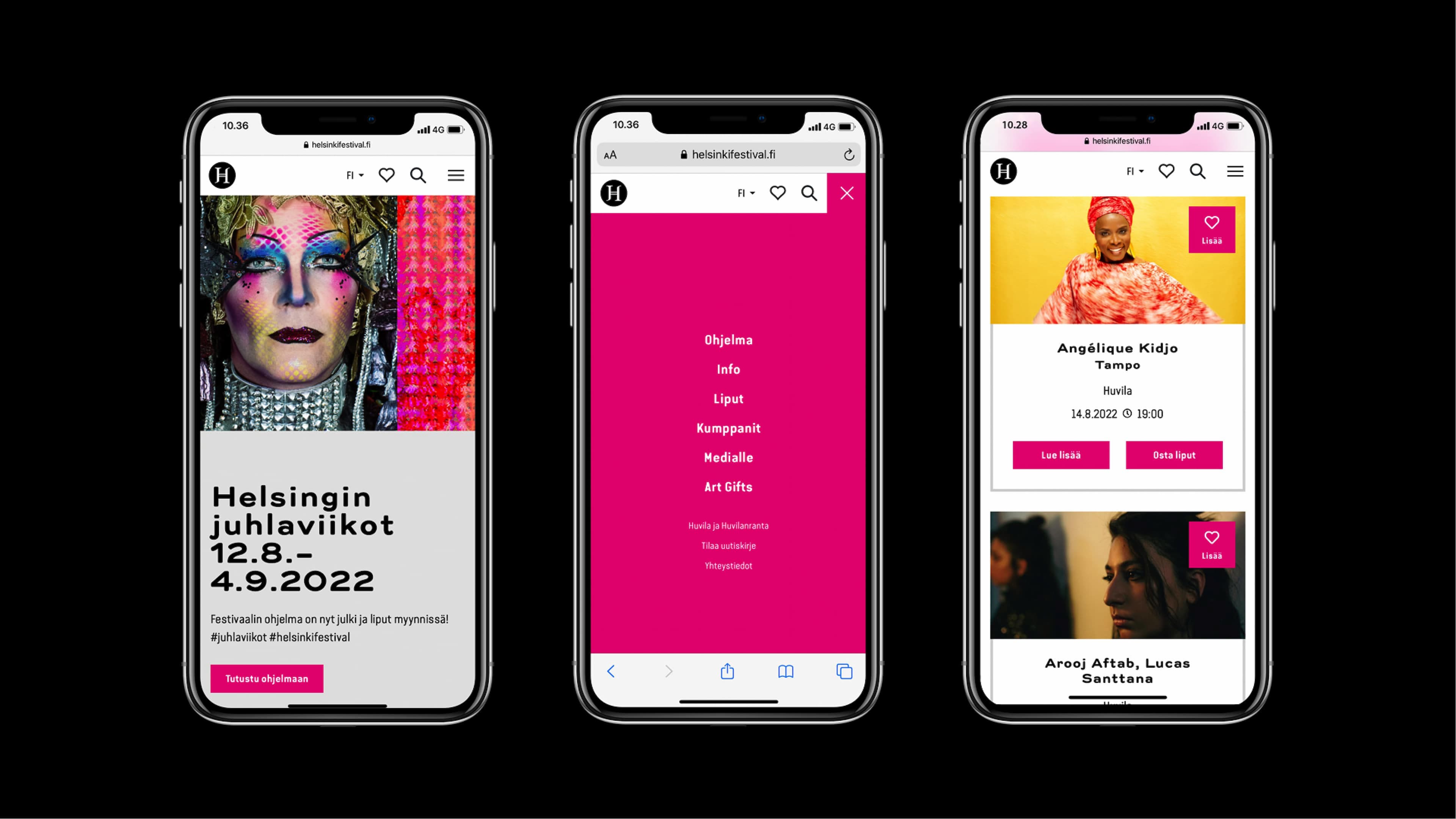 Helsingin juhlaviikot mobiilinäkymä